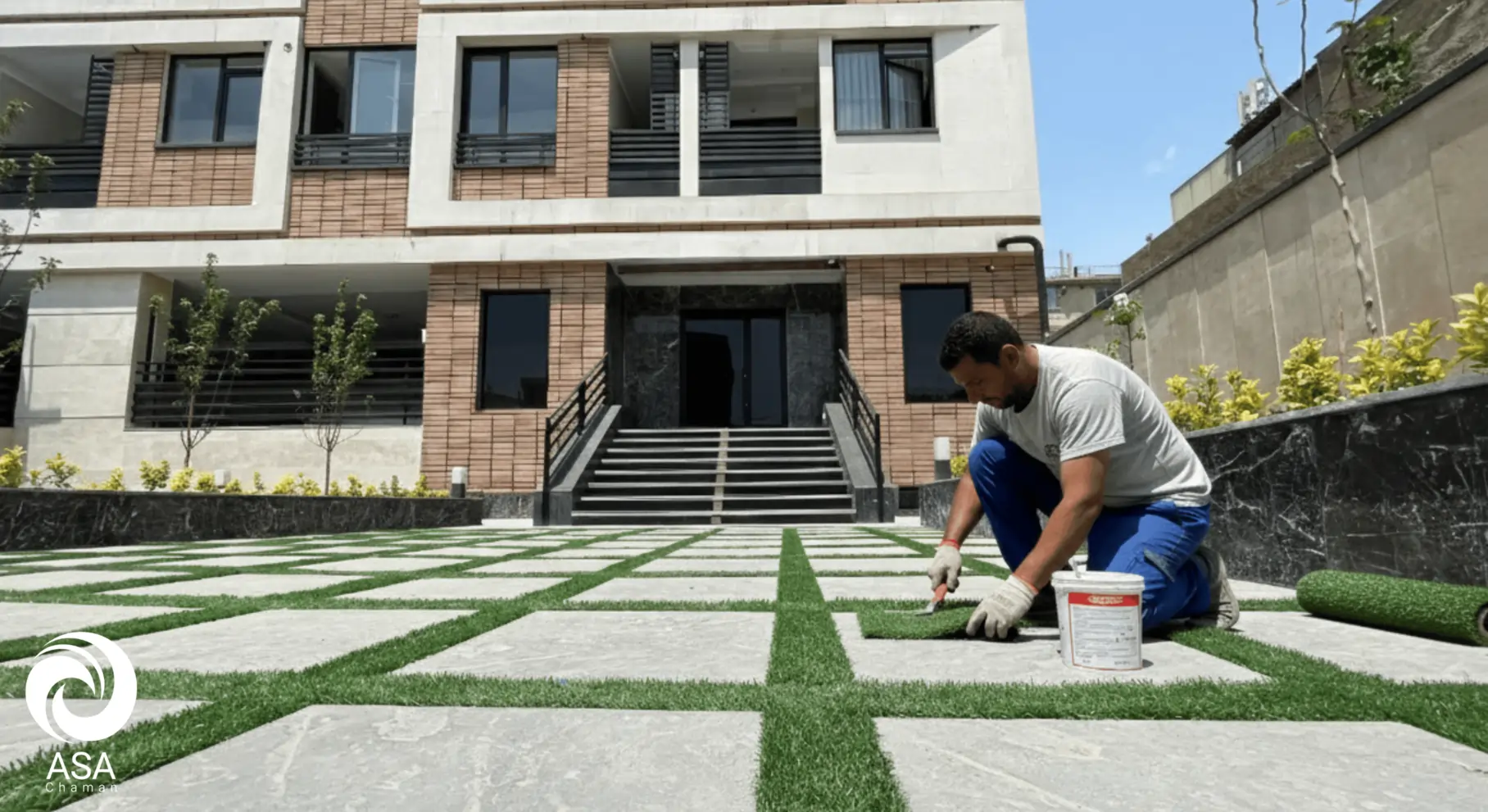 چمن مصنوعی بالکن