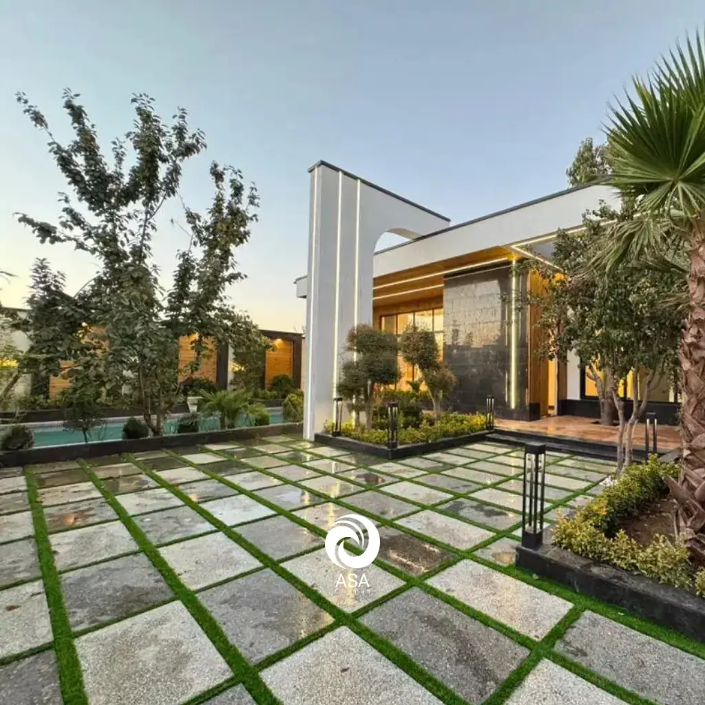 چمن مصنوعی بین سنگ