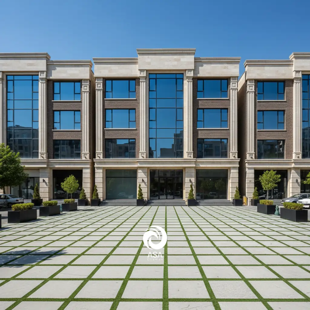 چمن مصنوعی بین واش بتن