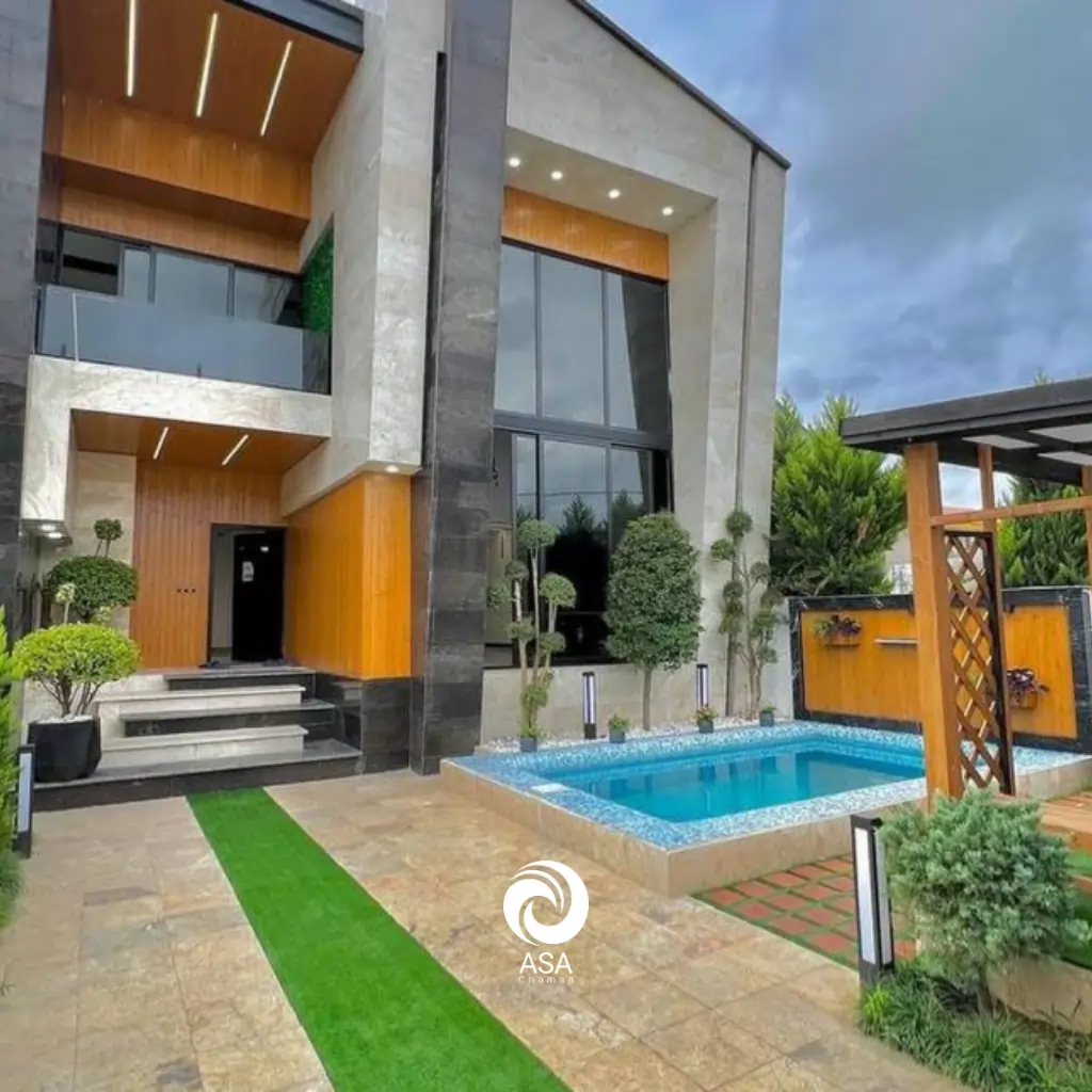 چمن مصنوعی نواری نصب در ویلا