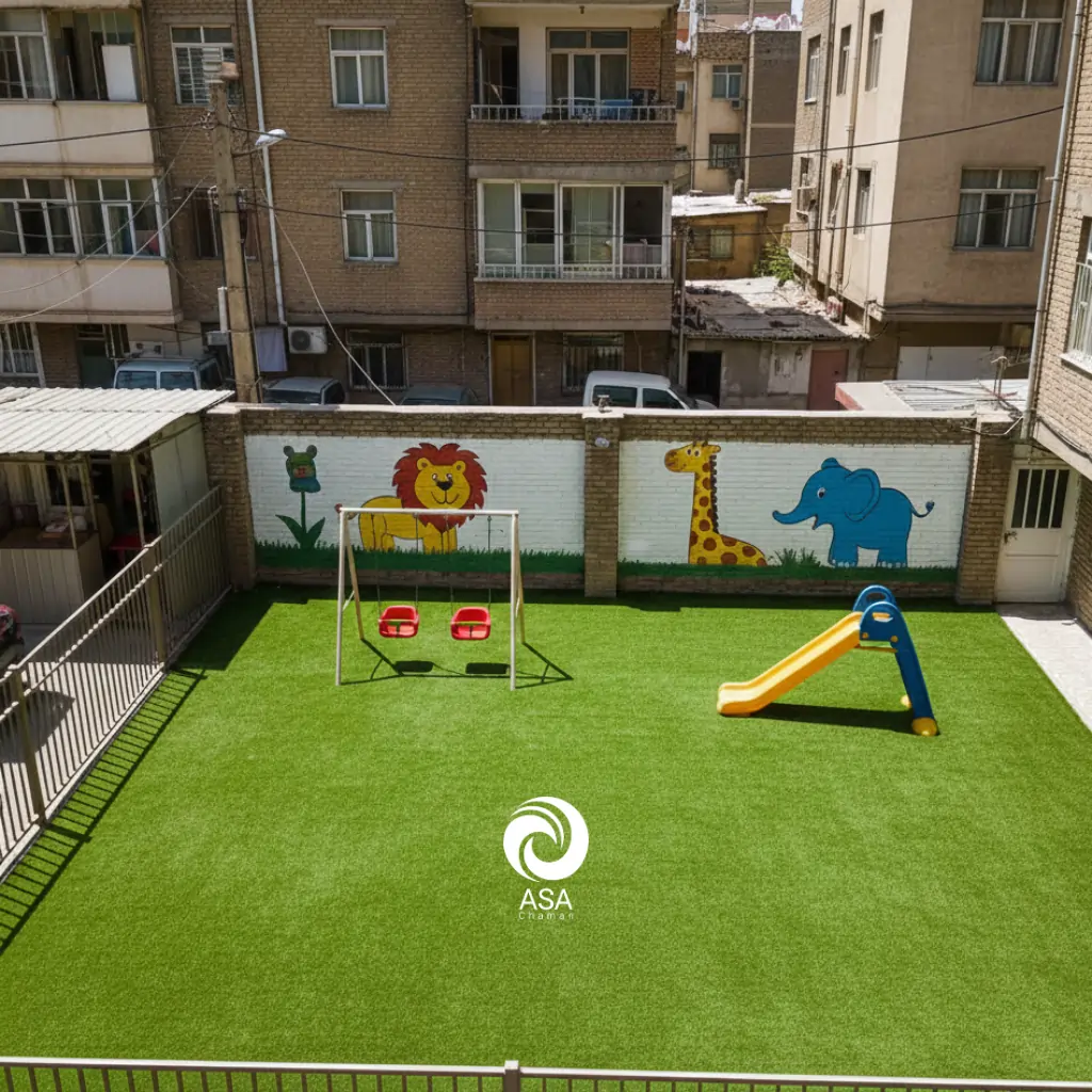 چمن مصنوعی بین سنگ