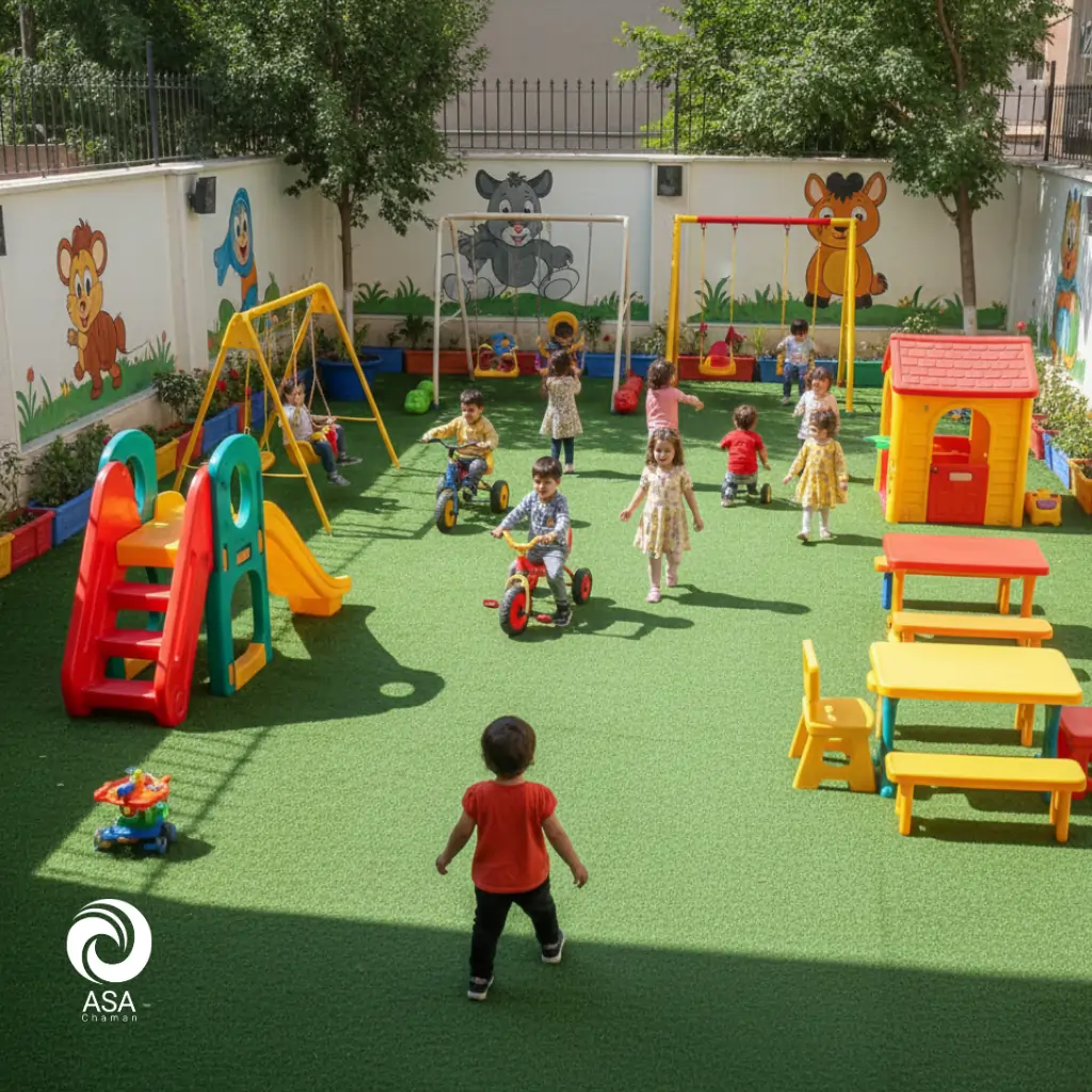 چمن مصنوعی نواری ویلا