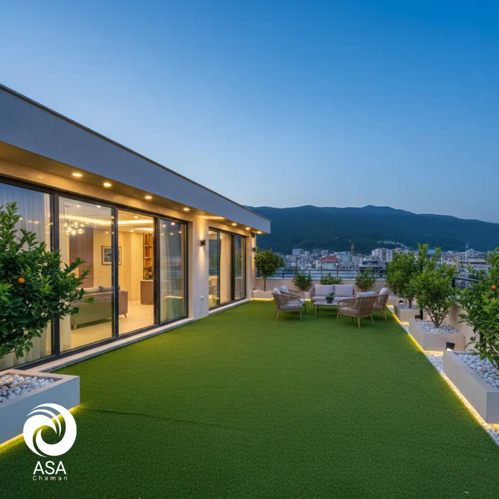قیمت چمن مصنوعی پشت بام و روف