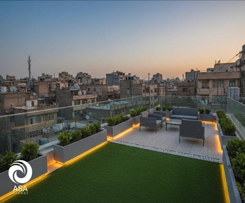 چمن مصنوعی مناسب برای روف گاردن