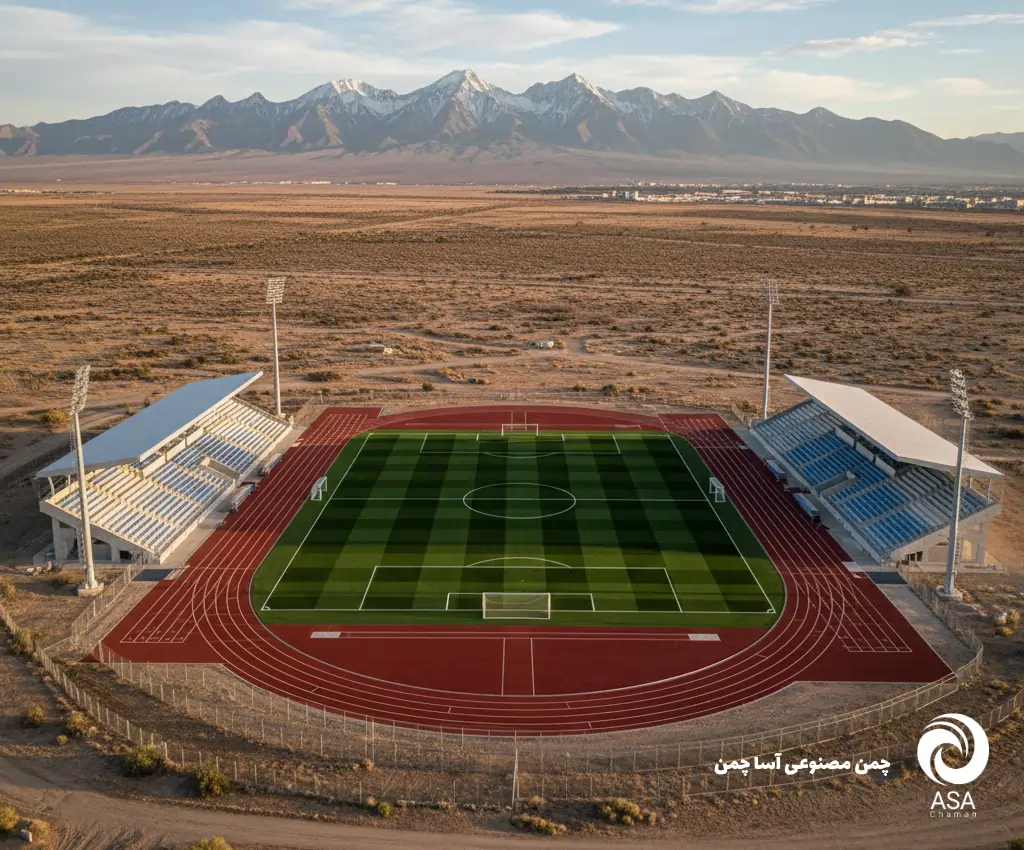 نمونه نصب چمن مصنوعی فوتبالی