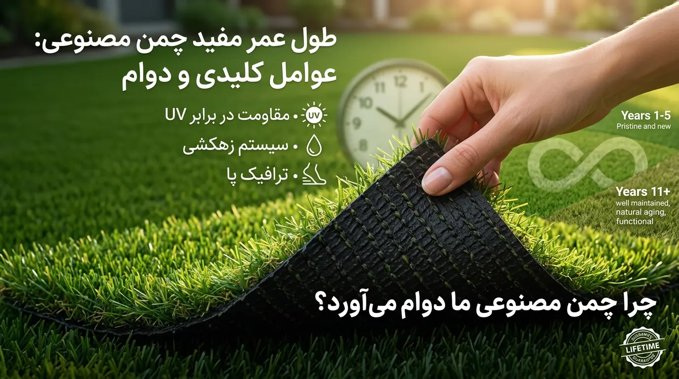 طول عمر چمن مصنوعی و راهکارهای افزایش عمر مفید